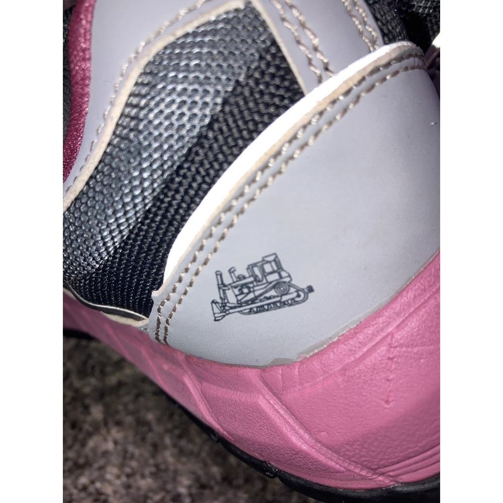 CAT Caterpillar Ergo Work Shoes Womens 10 Gray Pink Steel Toe Comfort Sneakers - Picture 6 of 13